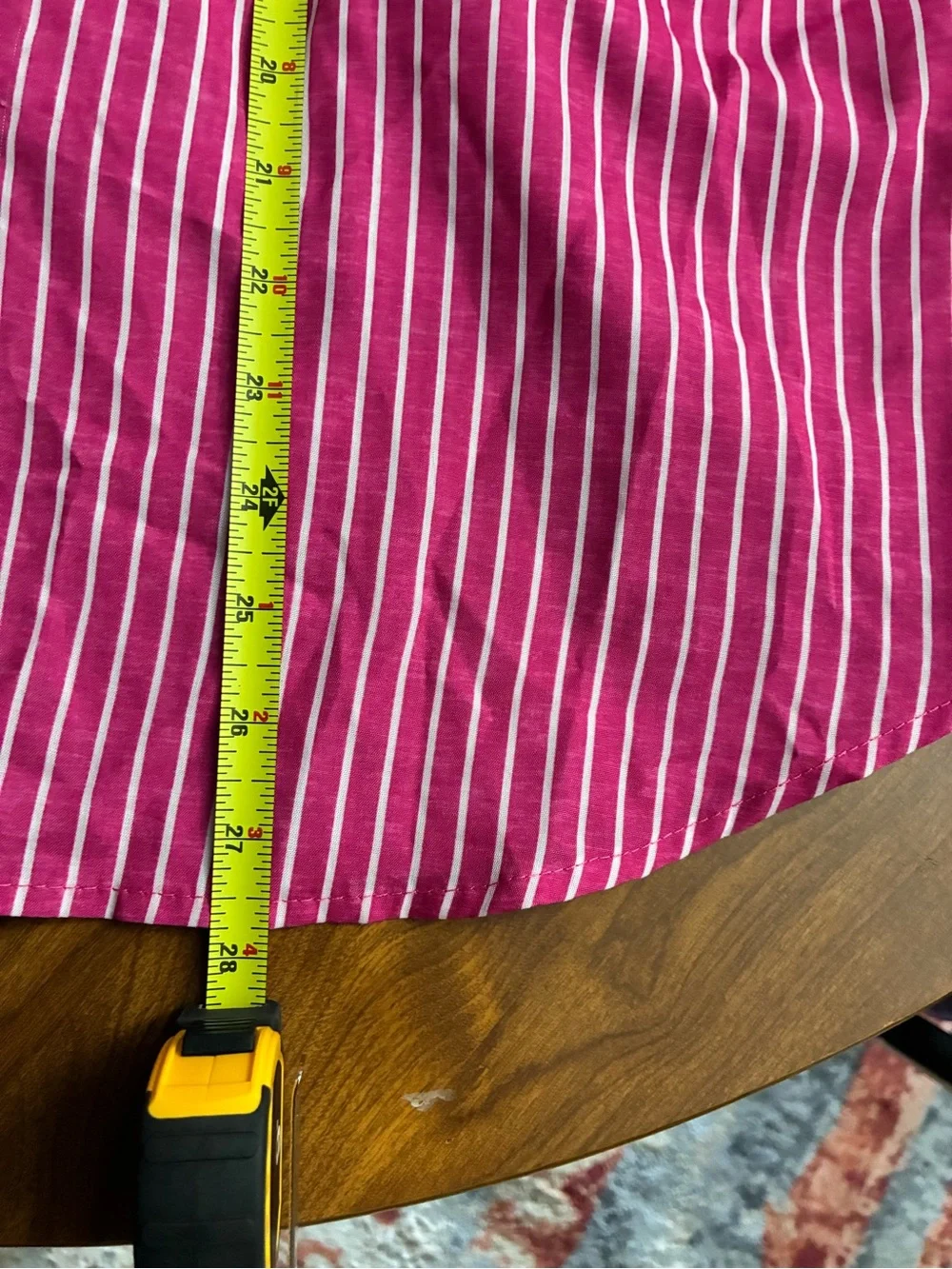 Women’s Pink Striped Short-Sleeve Button-Up  pajama top